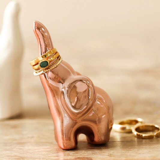 COPPER ELEPHANT RING HOLDER