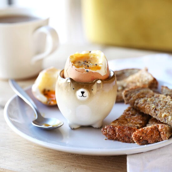 CERAMIC BEAR EGG CUP