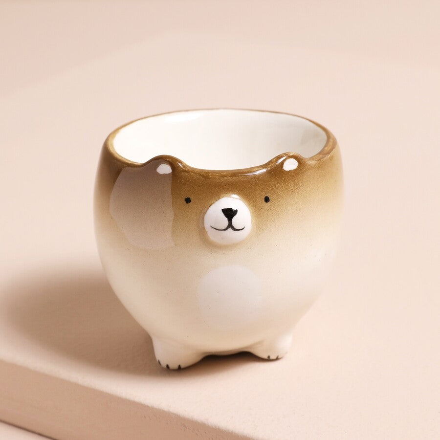 CERAMIC BEAR EGG CUP