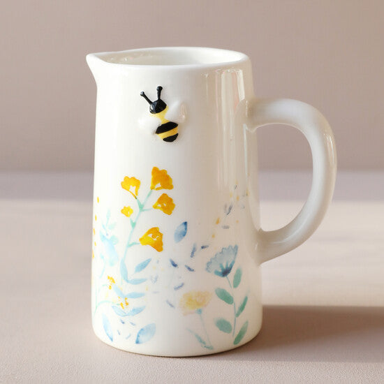 CORNFLOWER BLUE FLORAL MILK JUG