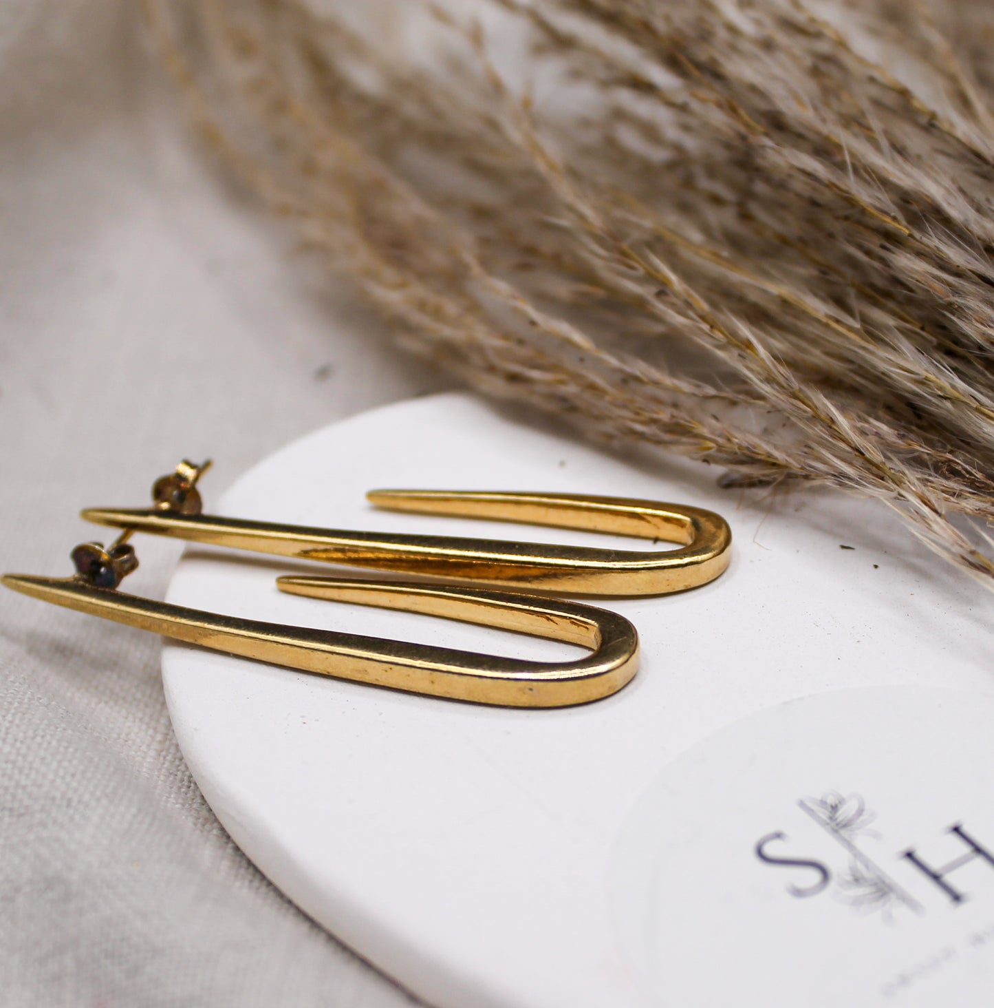 Classic Gold Half Hoop Earrings